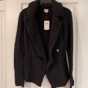 Women cardigan fleece jacket